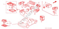 LUZ INTERIOR/INTERRUPTOR para Honda CIVIC DX 4 portas automática de 4 velocidades 1991