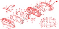INSTRUMENTOS COMBINADOS (COMPONENTES) para Honda ACCORD LX 4 portas automática de 4 velocidades 1994