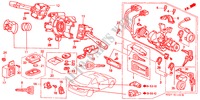 INTERRUPTOR COMBINADO(LH) para Honda CIVIC COUPE 1.6ISR VTEC 2 portas 5 velocidades manuais 1998
