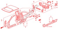 PAINEIS EXTERIOR para Honda CIVIC COUPE 1.6ISR VTEC 2 portas 5 velocidades manuais 1998