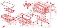 BLOCO CILINDROS/CARTER OLEO (SOHC/SOHC VTEC) para Honda CIVIC 1.4IS 3 portas automática de 4 velocidades 1997