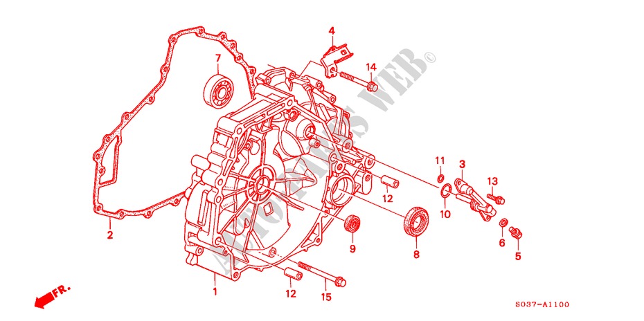 CORPO DO VOLANTE DO MOTOR(CVT) para Honda CIVIC 1.6IES 3 portas totalmente automática CVT 1996