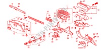 GUARNICAO PAINEL INSTRU.(D.) para Honda CIVIC 1.4I 3 portas automática de 4 velocidades 2000