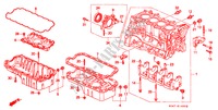BLOCO CILINDROS/CARTER OLEO (SOHC/SOHC VTEC) para Honda CIVIC 1.4IS 4 portas 5 velocidades manuais 2000