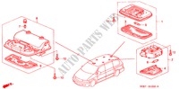 LUZ INTERIOR para Honda ODYSSEY EXI 5 portas automática de 5 velocidades 2003