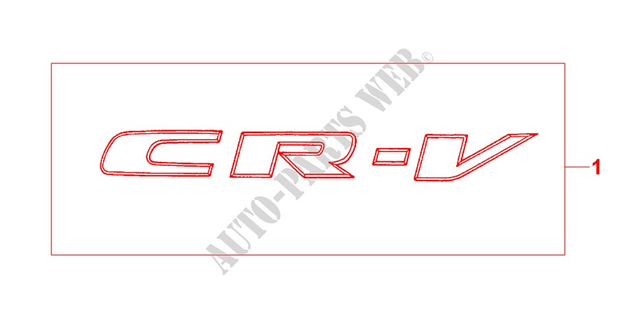 EMBLEMA DOURADO para Honda CR-V RVSI 5 portas 5 velocidades manuais 2000