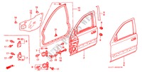 PAINEIS PORTAS FRENTE para Honda CR-V RVSI 5 portas 5 velocidades manuais 2001