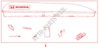 CAIXA PARA TRANSPORTE (350L) para Honda ACCORD 1.8ILS 4 portas automática de 4 velocidades 2000