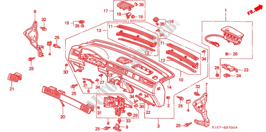 PAINEL INSTRUMENTOS(LH) para Honda CIVIC AERODECK 1.5IVT 5 portas 5 velocidades manuais 1998