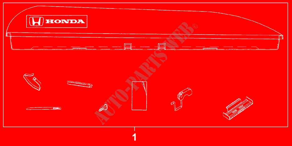 CAIXA PARA TRANSPORTE (350L) para Honda ACCORD 1.8ISE 4 portas automática de 4 velocidades 2002