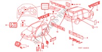 EMBLEMAS para Honda HR-V 4WD 3 portas totalmente automática CVT 2001