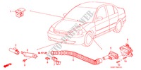 AR CONDICIONADO(SENSOR) (LH) para Honda CIVIC HYBRID HYBRID 4 portas 5 velocidades manuais 2005