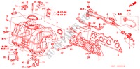 COLECTOR ADMISSAO (1.4L/1.6L) para Honda CIVIC 1.4LS 3 portas 5 velocidades manuais 2001