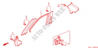 GUARNICAO PILAR(D.) para Honda CIVIC 1.6SE    EXECUTIVE 3 portas 5 velocidades manuais 2002