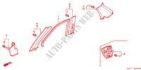 GUARNICAO PILAR(LH) para Honda CIVIC TYPE R 3 portas 6 velocidades manuais 2004
