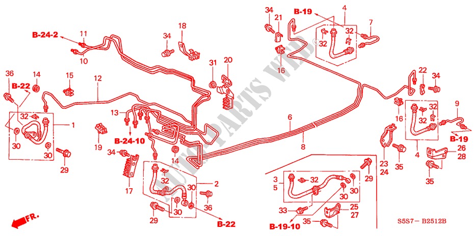 TUBAGENS TRAVAOES(ABS) (D.) (1) para Honda CIVIC 1.6SPORT 3 portas 5 velocidades manuais 2003