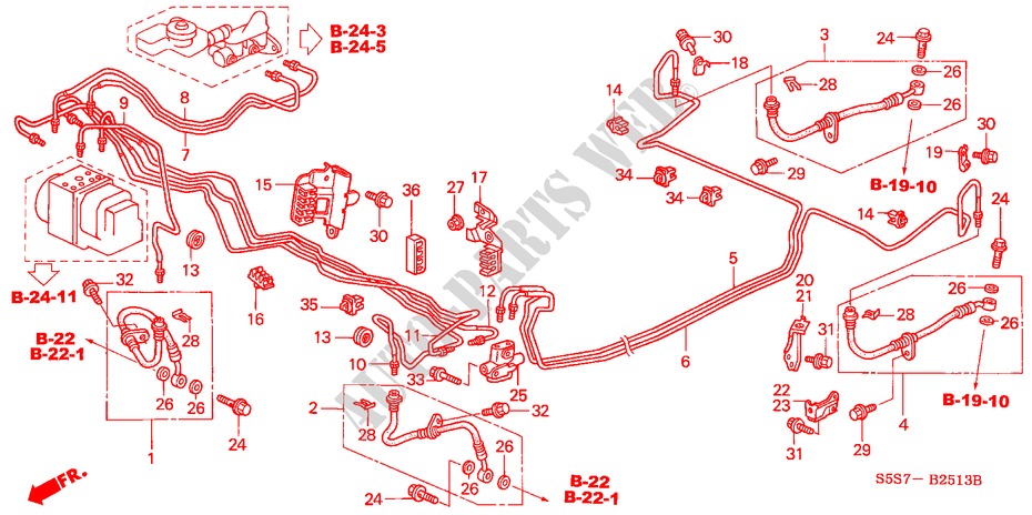TUBAGENS TRAVAOES(ABS) (D.) (2) para Honda CIVIC TYPE R 3 portas 6 velocidades manuais 2002