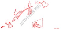 GUARNICAO PILAR(D.) para Honda CIVIC 1.6 S 3 portas automática de 4 velocidades 2005