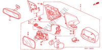 RETROVISOR(2) para Honda CIVIC 1.6 S 3 portas 5 velocidades manuais 2005
