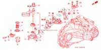TIRANTE MUDANCAS/SUPORTE MUDANCAS (1.4L/1.5L/1.6L/1.7L) para Honda CIVIC 1.6SE    EXECUTIVE 5 portas 5 velocidades manuais 2004
