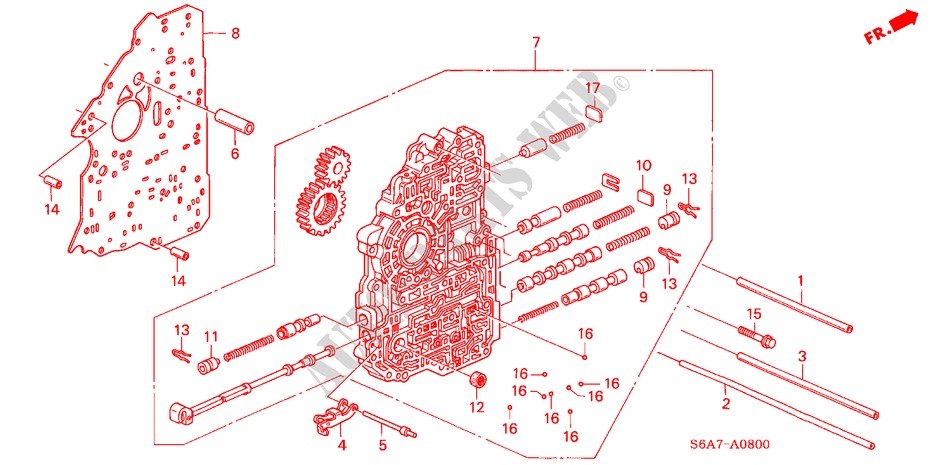 CORPO VALVULA PRINCIPAL para Honda CIVIC 1.6ES 5 portas automática de 4 velocidades 2001