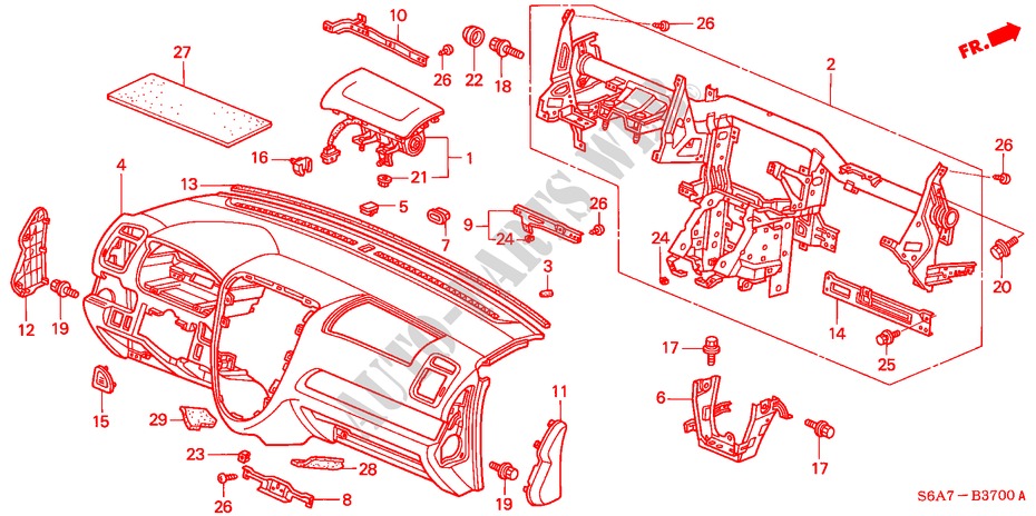 PAINEL INSTRUMENTOS(LH) para Honda CIVIC 1.6ES 5 portas 5 velocidades manuais 2002
