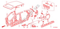 PAINEIS EXTERIOR/PAINEL TECTO para Honda CIVIC 1.6LS 5 portas automática de 4 velocidades 2005