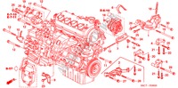 SUPORTE FIXACAO MOTOR (1.4L/1.5L/1.6L/1.7L) para Honda CIVIC 1.6ES 5 portas automática de 4 velocidades 2005