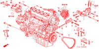 SUPORTE FIXACAO MOTOR (1.7L) para Honda STREAM 1.7LS 5 portas 5 velocidades manuais 2004