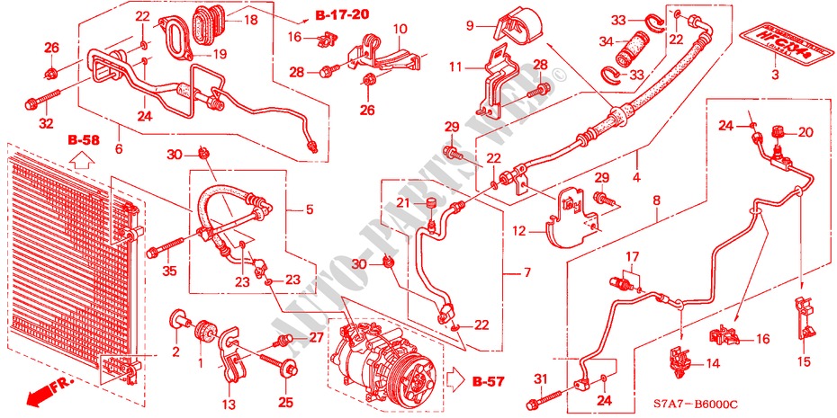 TUBOS FLEXIVEIS/TUBOS METALICOS(LH) (SIMPLES) (1.7L) para Honda STREAM 1.7ES 5 portas 5 velocidades manuais 2003