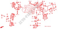 APOIOS MOTOR(L4)(AT) ('01 ) para Honda ACCORD COUPE VTI 2 portas automática de 4 velocidades 2001