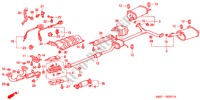 TUBO ESCAPE(V6) para Honda ACCORD COUPE 3.0IV6 2 portas automática de 4 velocidades 2002