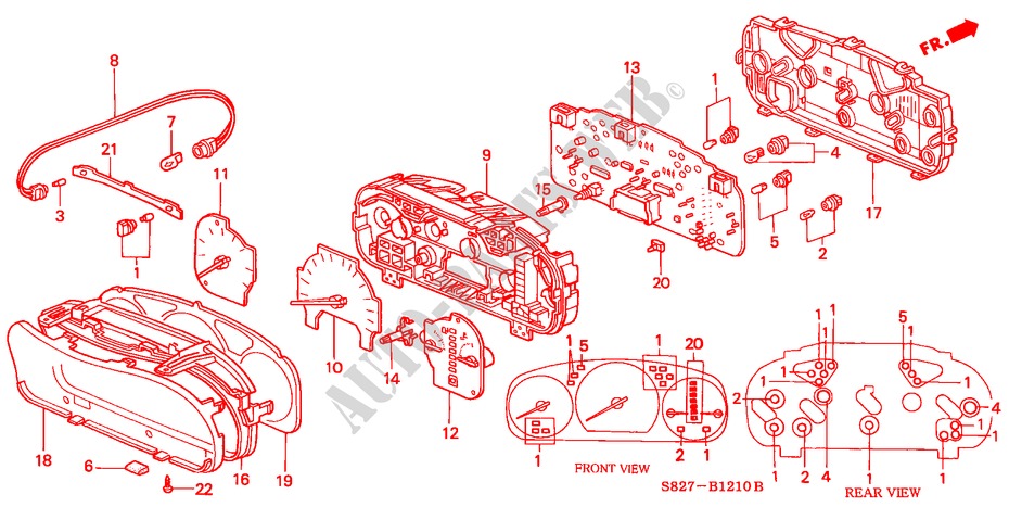 INSTRUMENTOS COMBINADOS(L4) para Honda ACCORD COUPE 2.0IES 2 portas automática de 4 velocidades 2000