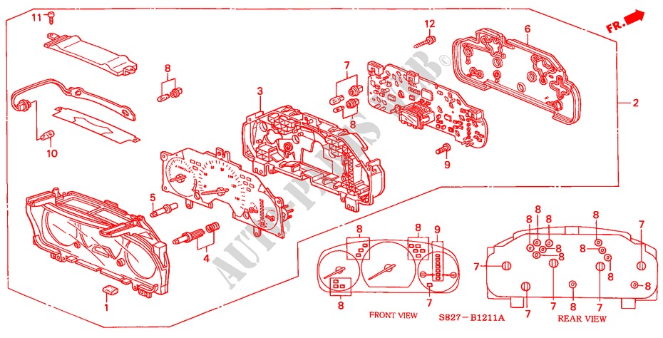 INSTRUMENTOS COMBINADOS(V6) para Honda ACCORD COUPE 3.0IV6 2 portas automática de 4 velocidades 2001