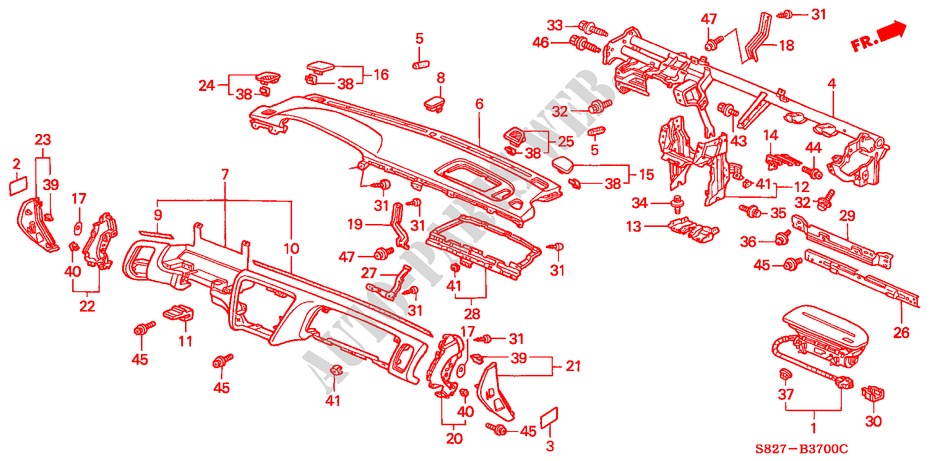 PAINEL INSTRUMENTOS(LH) para Honda ACCORD COUPE 2.0IES 2 portas automática de 4 velocidades 2000
