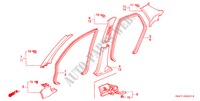 GUARNICAO PILAR(LH) para Honda ACCORD VTI 4 portas 5 velocidades manuais 2001