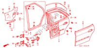 PAINEIS PORTA TRASEIRAS para Honda ACCORD 2.3EXI 4 portas automática de 4 velocidades 2000