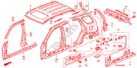 PAINEIS EXTERIOR/PAINEL TECTO para Honda CR-V ES 5 portas automática de 4 velocidades 2002