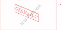 DECORACAO PORTA COMP. BAGAGEM para Honda CR-V EXECUTIVE 5 portas automática de 4 velocidades 2006