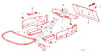 PRATELEIRA TRASEIRA/PRATELEIRA LATERAL MALA(4 PORTAS) para Honda ACCORD EX 4 portas automática de 3 velocidades 1983