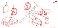 ANTENA/ALTIFALANTE(D.) para Honda JAZZ 1.4SE 5 portas 5 velocidades manuais 2002