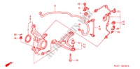 ESTABILIZADOR FRENTE/ BRACO INFERIOR FRENTE para Honda JAZZ 1.4LS 5 portas totalmente automática CVT 2002