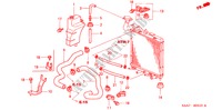 TUBO FLEXIVEL RADIADOR/DEPOSITO RESERVA para Honda JAZZ 1.4LS 5 portas 5 velocidades manuais 2002