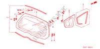 VIDRO TRASEIRO/VIDRO QUARTO para Honda JAZZ 1.4LS 5 portas totalmente automática CVT 2002