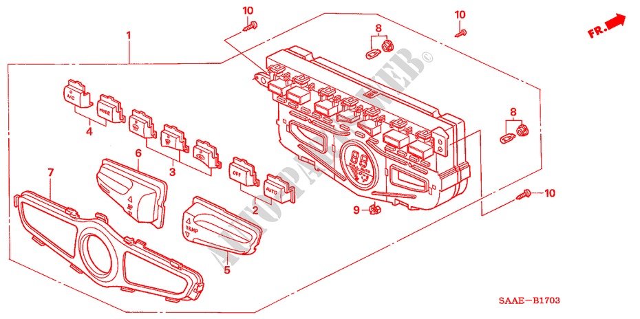 AR CONDICIONADO AUTO. CONTROLO(D.) para Honda JAZZ 1.4 SE       SPORT 5 portas totalmente automática CVT 2005