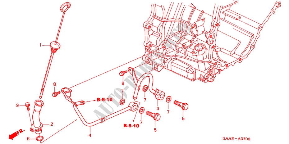 TUBO METALICO ATF para Honda JAZZ 1.4 SE       SPORT 5 portas totalmente automática CVT 2005