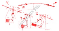 PEDAL EMBRAIAGEM/PEDAL TRAVAOES para Honda CIVIC SHUTTLE DX 5 portas automática de 3 velocidades 1984