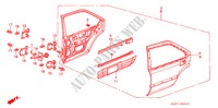 PAINEL PORTA TRASEIRA(5 PORTAS) para Honda INTEGRA EX16 5 portas 5 velocidades manuais 1987