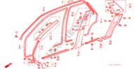 FRISO ABERTURA para Honda LEGEND V6 2.5I 4 portas automática de 4 velocidades 1987