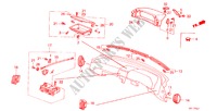 SUPERIOR PAINEL INSTR (D.) para Honda LEGEND V6 2.5I 4 portas automática de 4 velocidades 1987